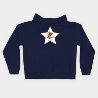 Illinois State Flag Star Kids Hoodie